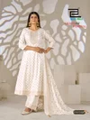 Light Of Festival By Blue Hills Rayon Foil Printed Plus Size Combo Kurti Set
